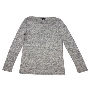 Club Monaco Sweater Womens Medium Marled Gray Wool Angora Cashmere Capsule Thick